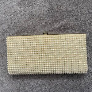 Elegant Cream Pearl Clutch